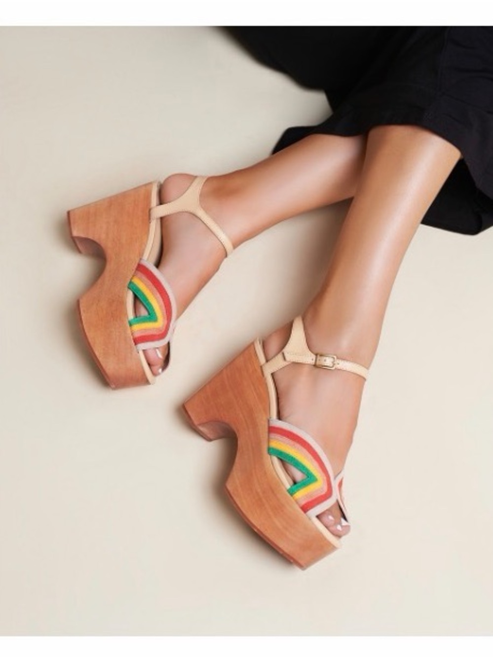 Charlotte Stone Donna Platform Multicolor Suede, Size 10